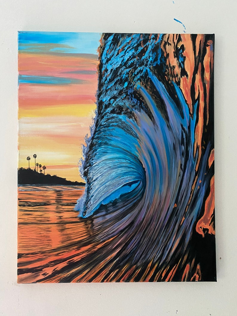 Surf wave painting image 2