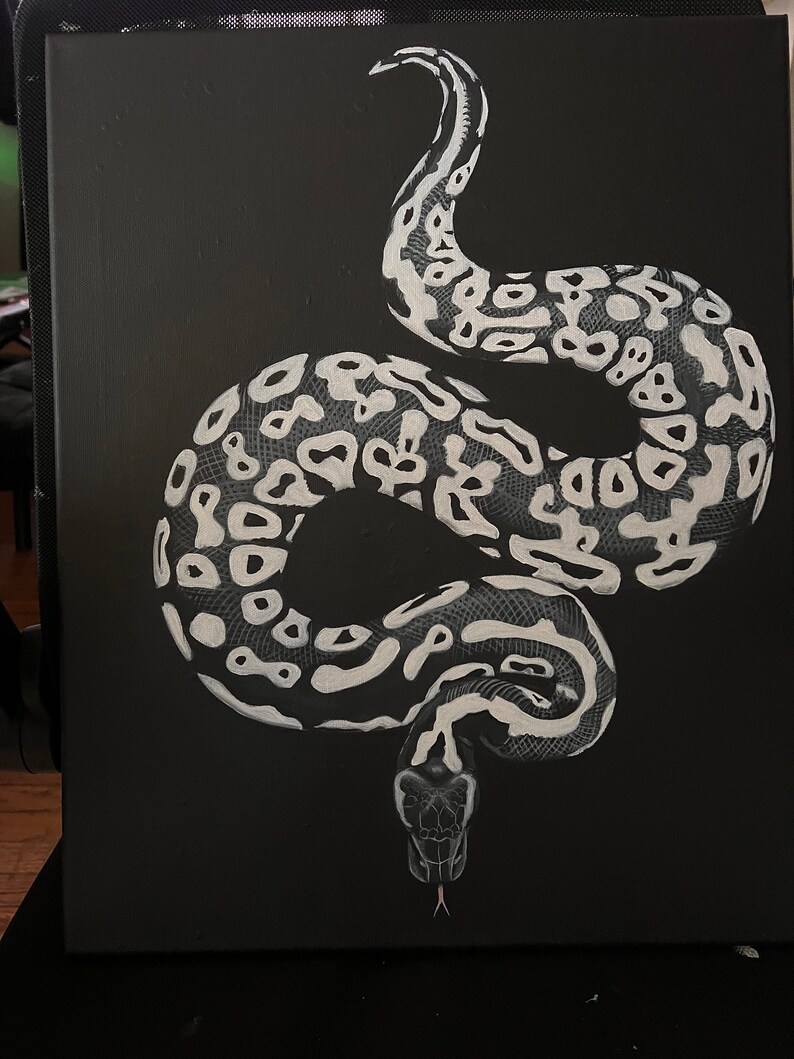 Ghost ball python artwork image 3
