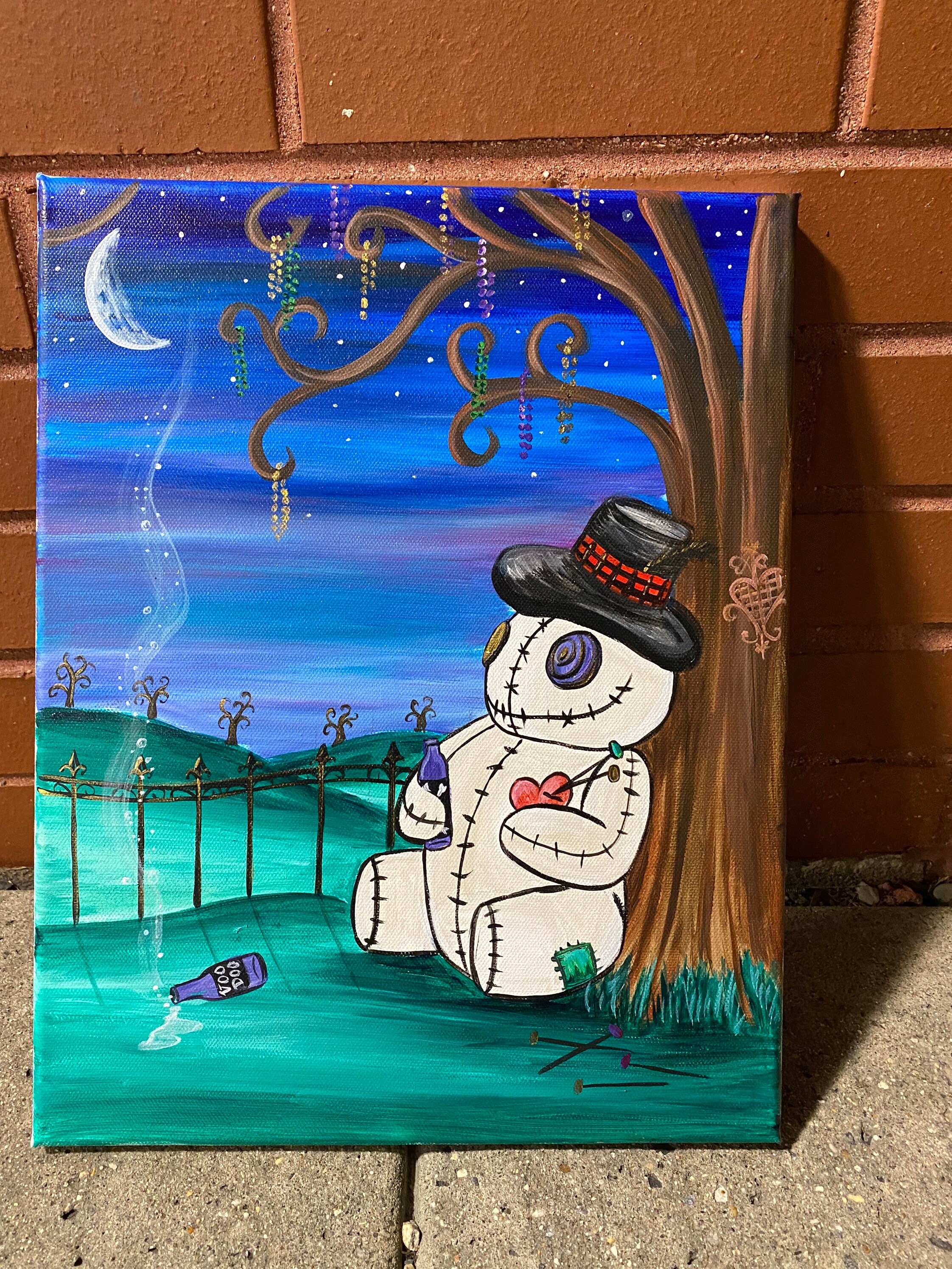 Voodoo doll painting Etsy