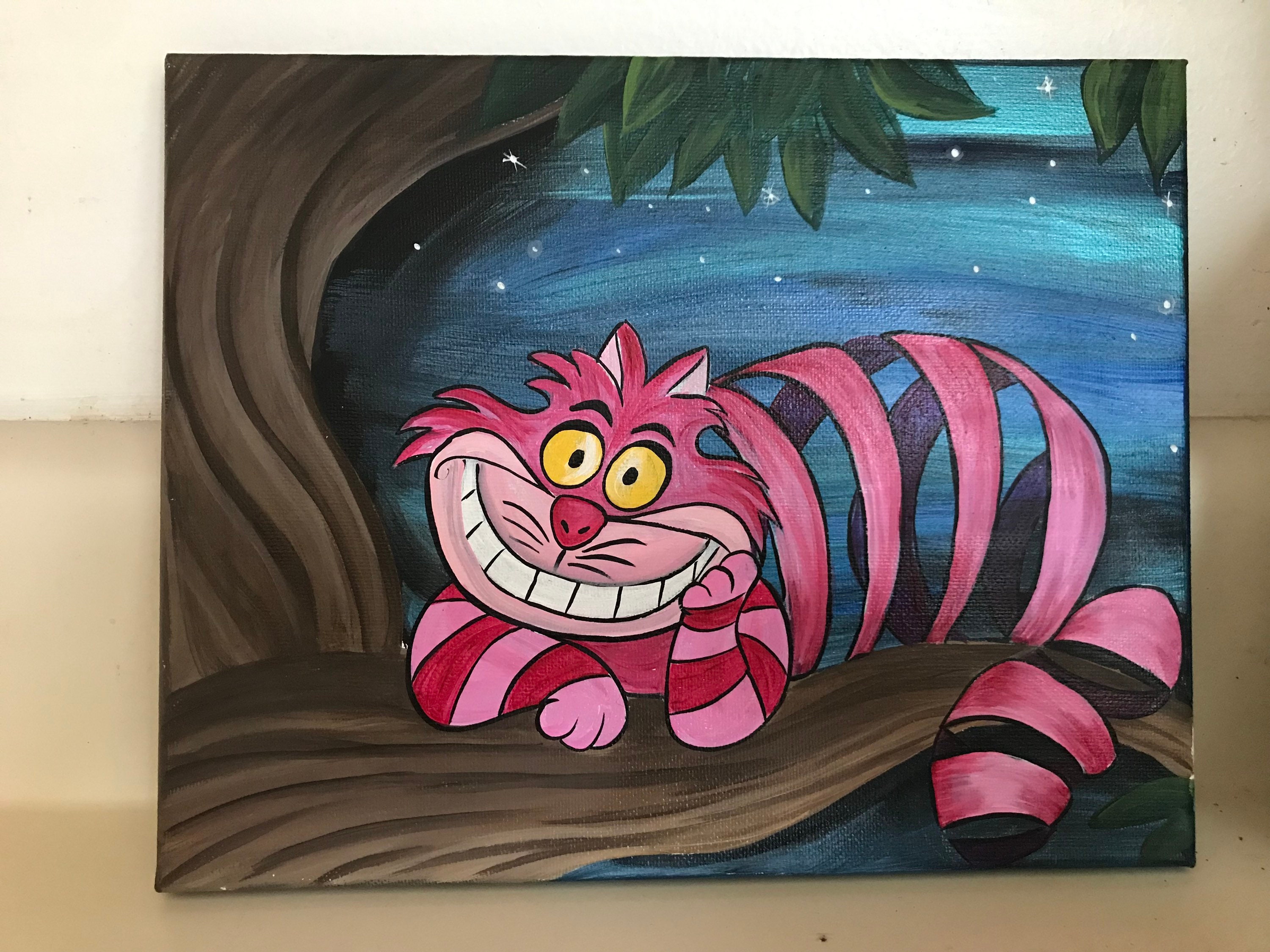 赤倉　複製画　Cheshire Cat 　チェシャ猫　原画　イラスト　額装 Cheshire Cat Art - Etsy