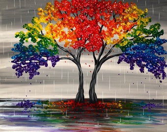 Rainbow Tree of Life - Etsy Hong Kong