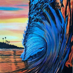 Surf wave painting image 1