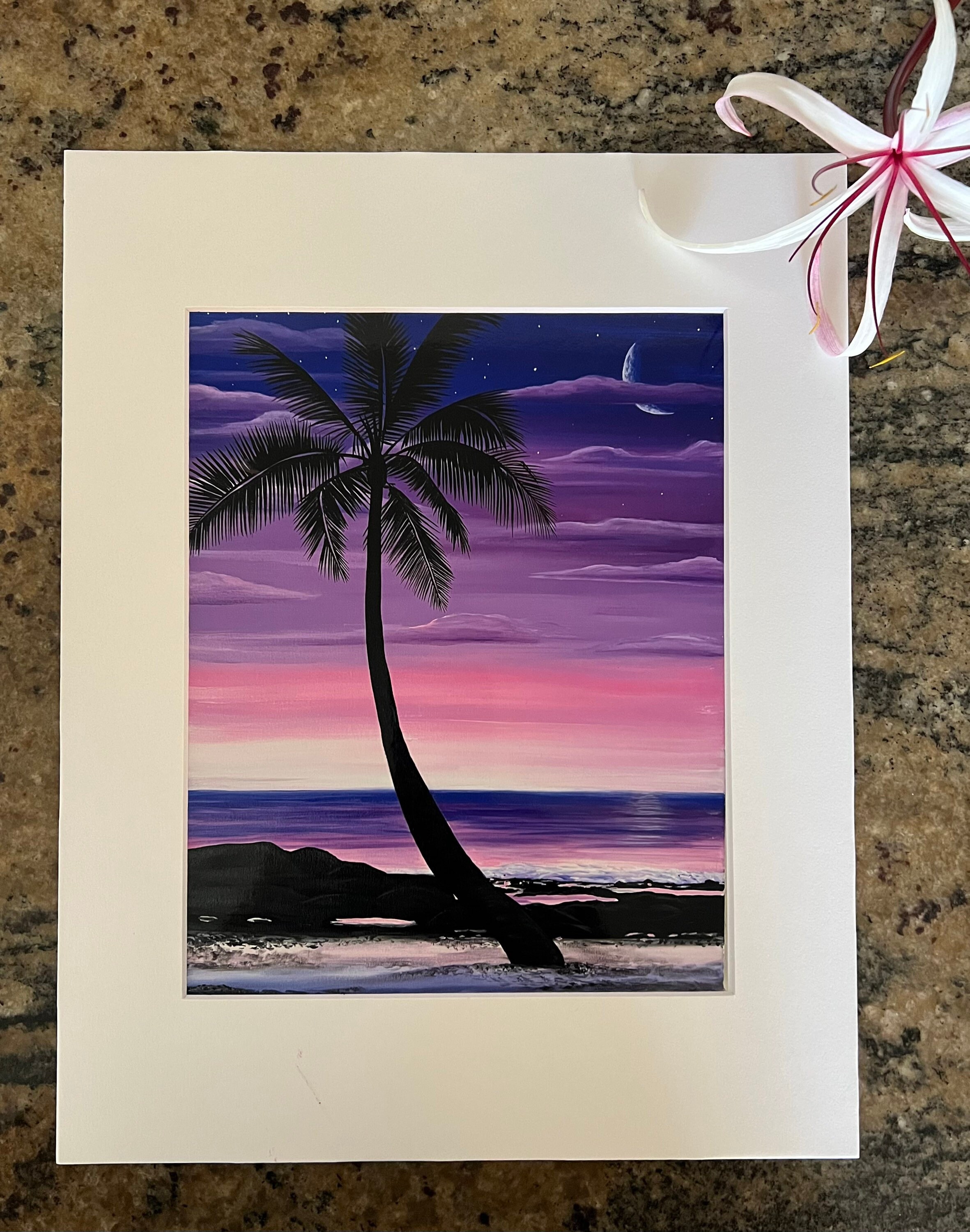 Tropical Palmtree Sunset Art - Etsy