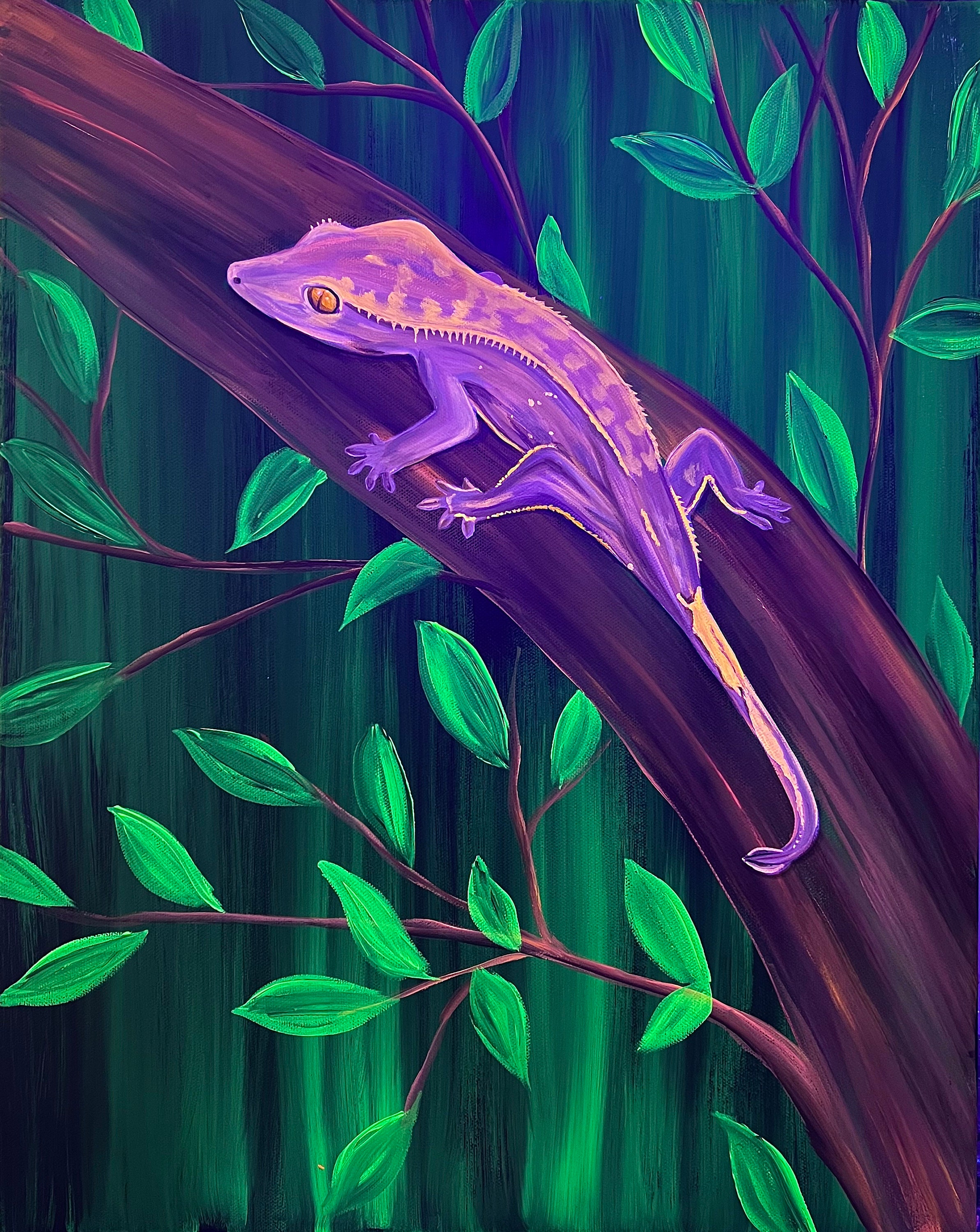 「The Lizard’s Waltz｜トカゲと植物｜A3 額装アートプリント」 il_fullxfull.5351454315_2azl.jpg