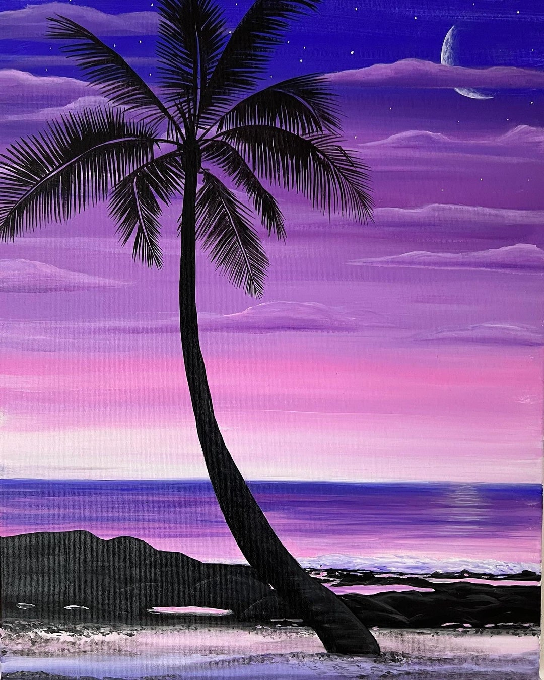 Purple on sale palm tree