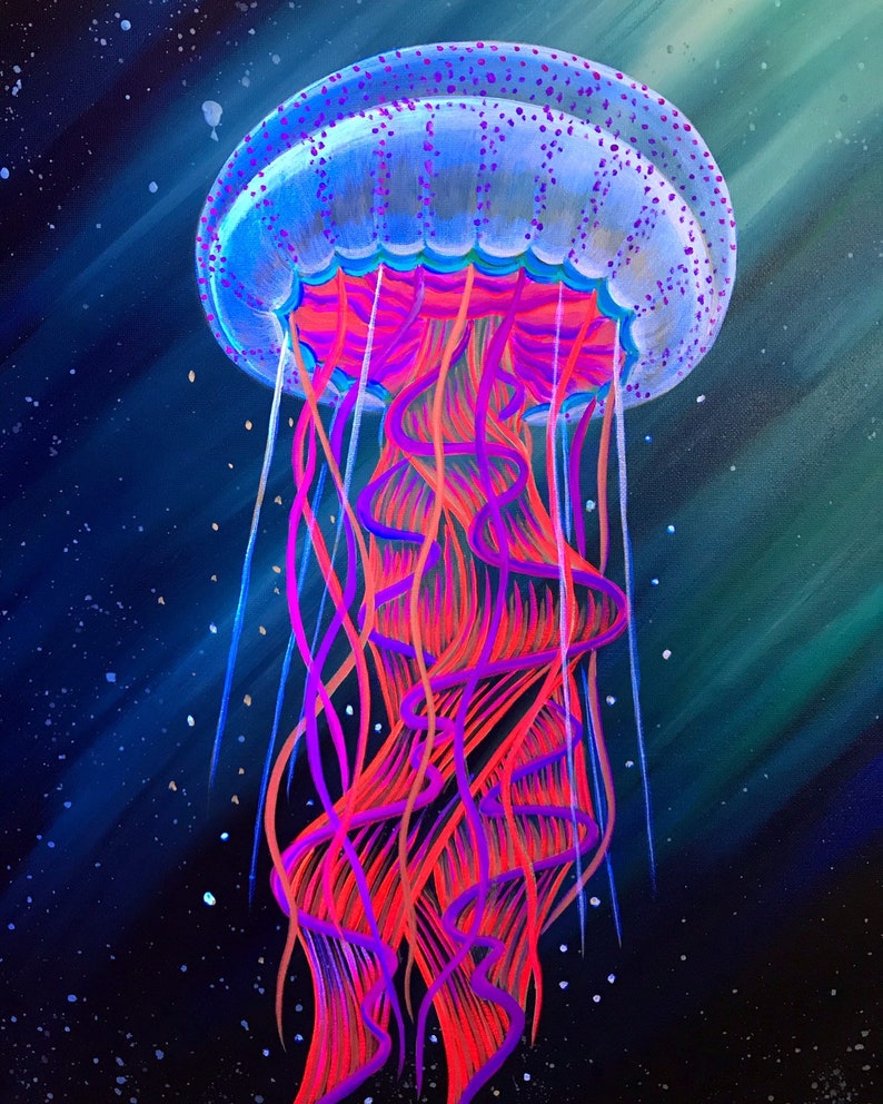 16 X 120 Jellyfish Wild Deep Undersea World Simple Abstract Illustration Print Lunarable Jellyfish Table Runner Dining Room Kitchen Rectangular Runner Pink Green