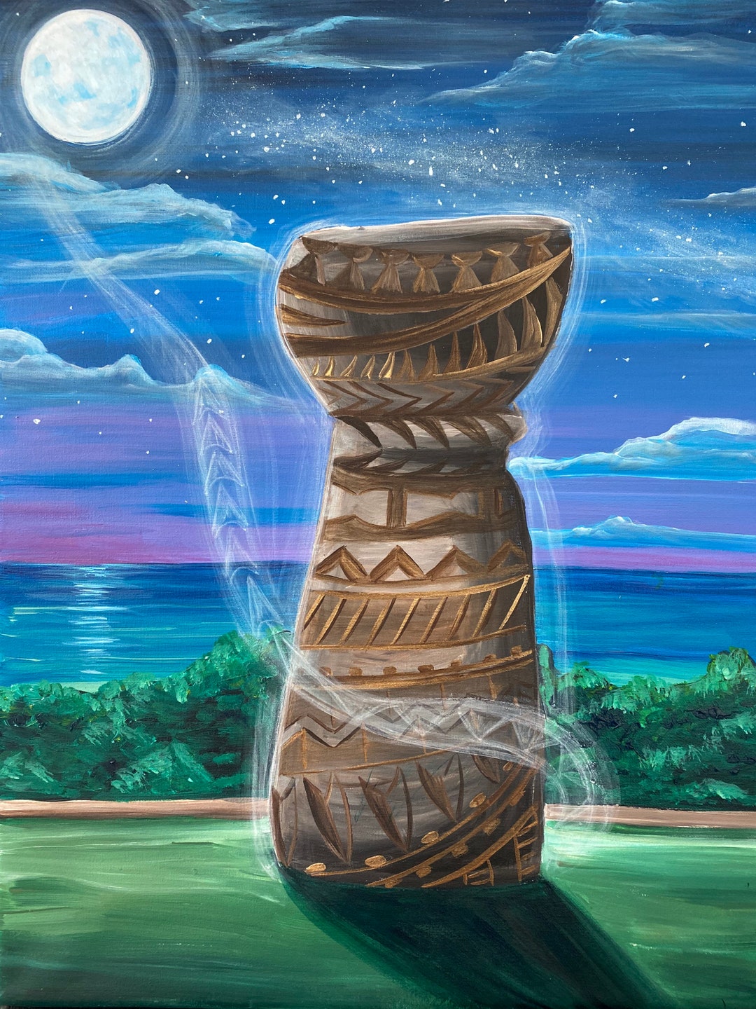 Latte Stone Painting Etsy