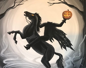 Headless HOrseman Halloween ARt