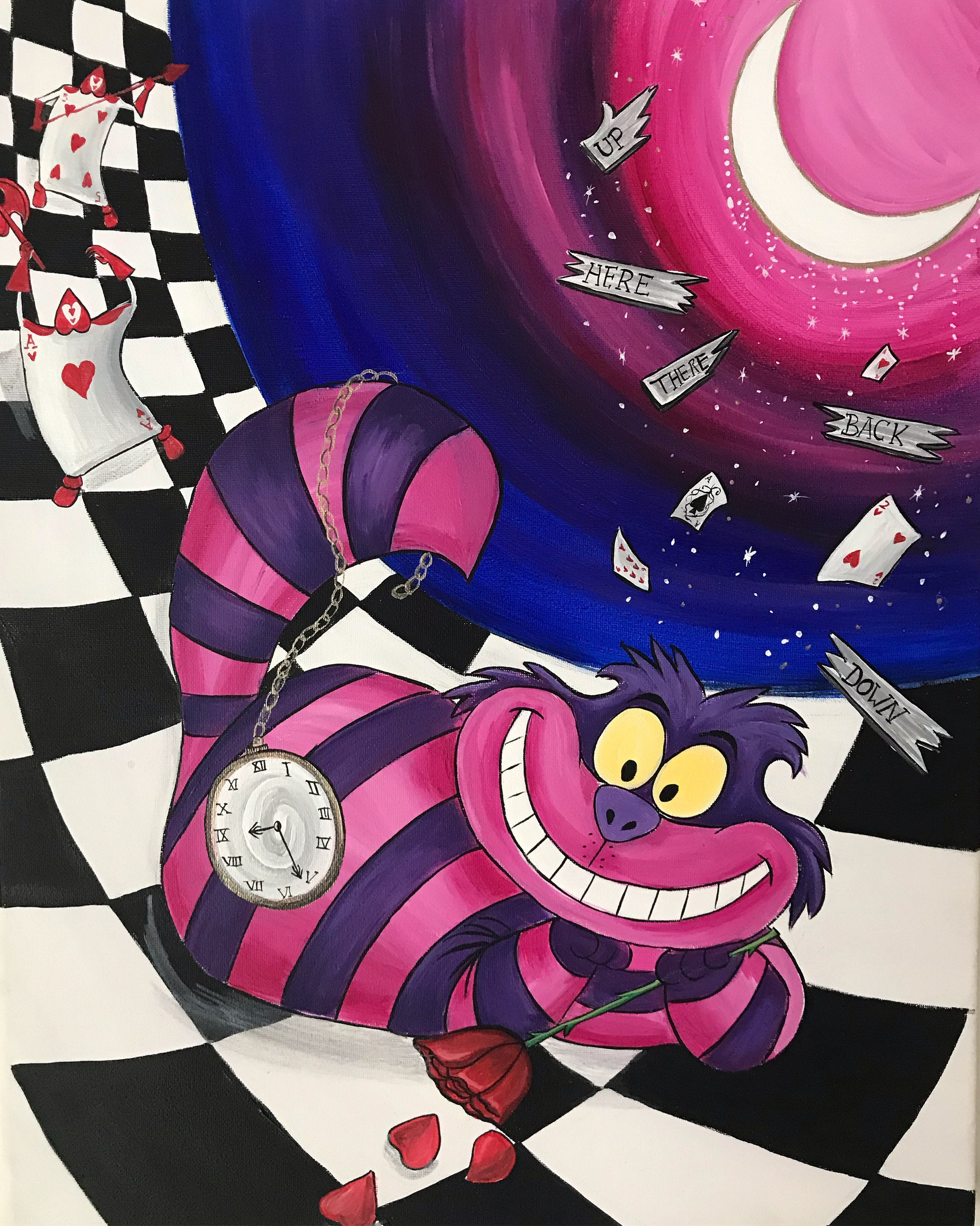 Cheshire Cat Art Print, 8x10 Matted to 11x14, Signed - Etsy 日本