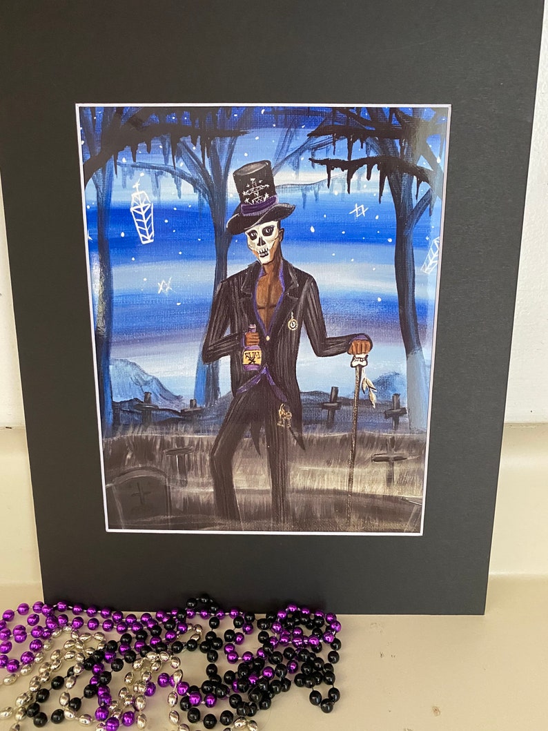 Baron Samedi 11x14 matted print inches