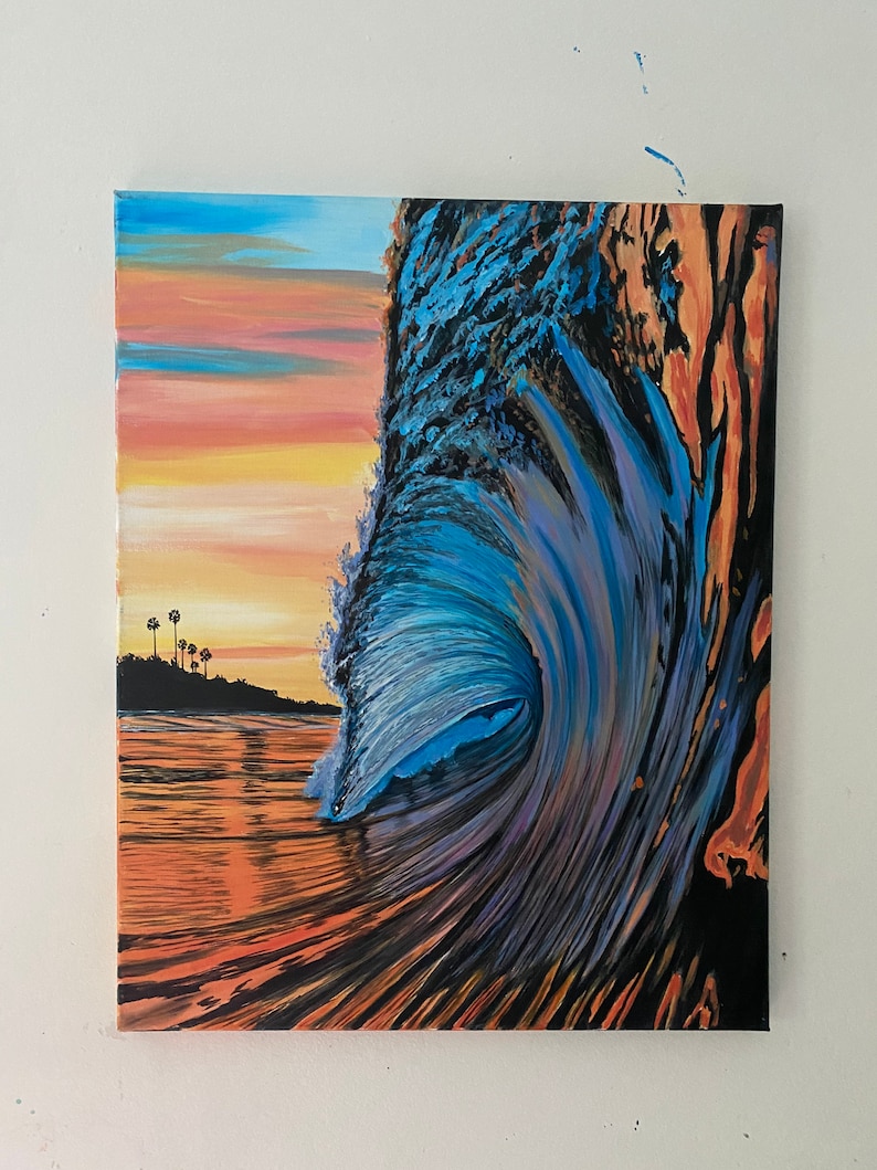 Surf wave painting image 6