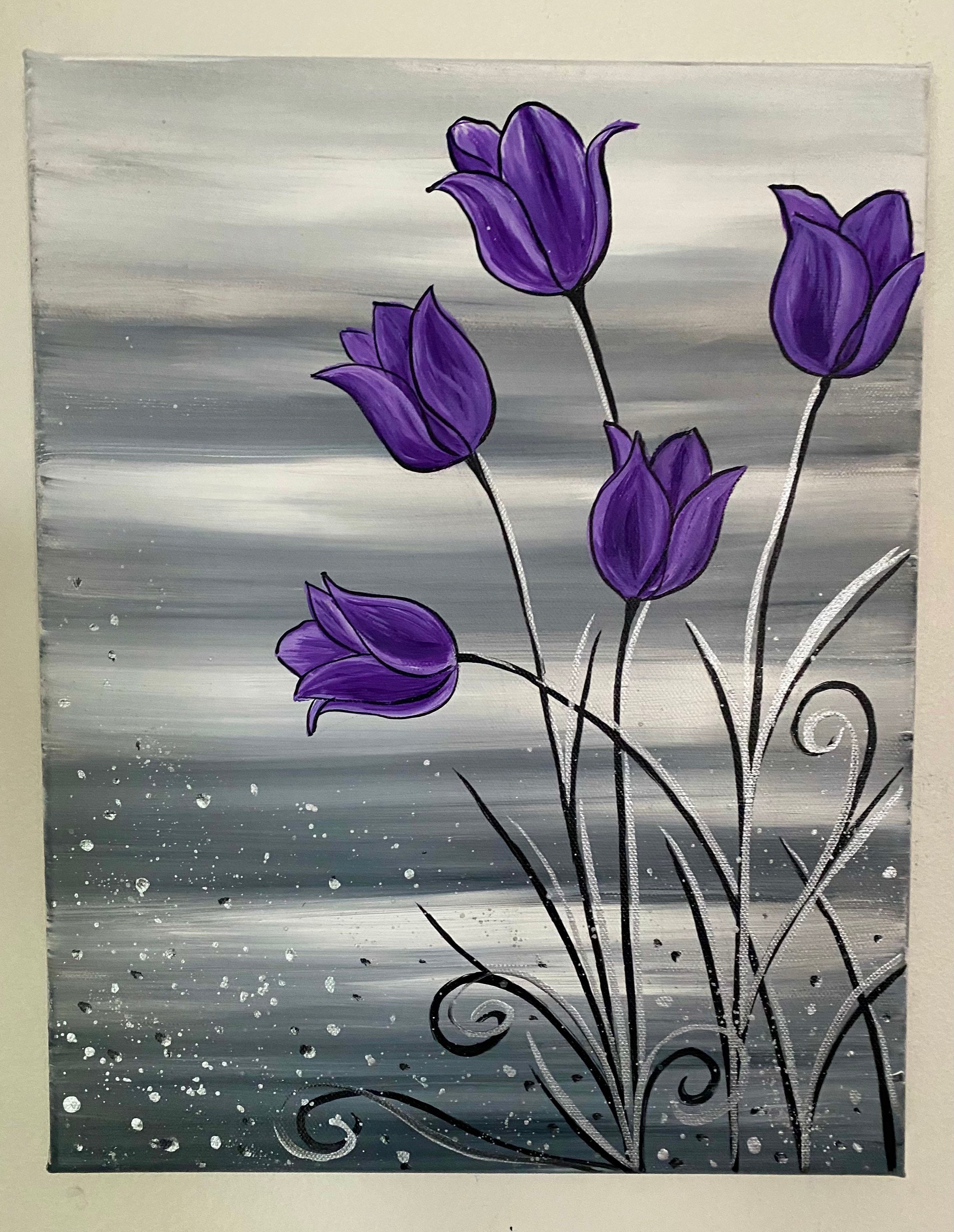 Purple Tulips Etsy