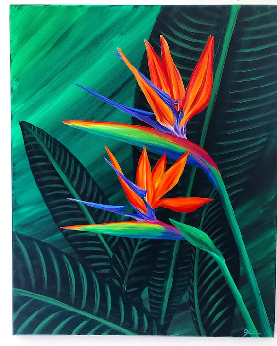 Bird of Paradise Artwork - Etsy