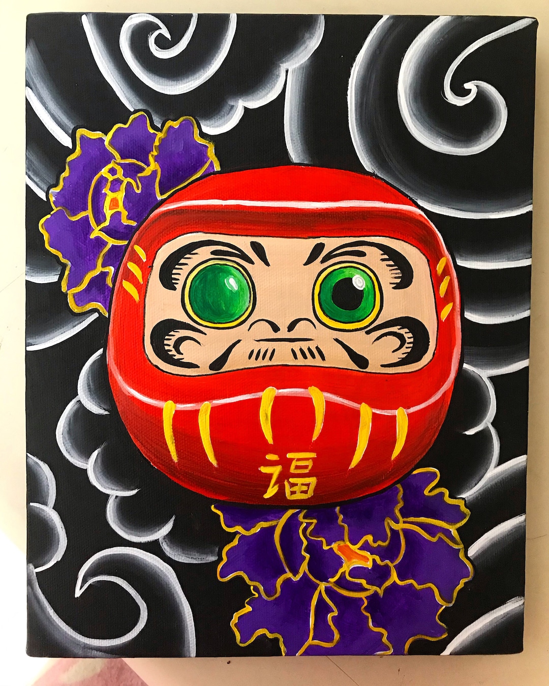 その他 Daruma Artwork Daruma Doll Painting - Etsy