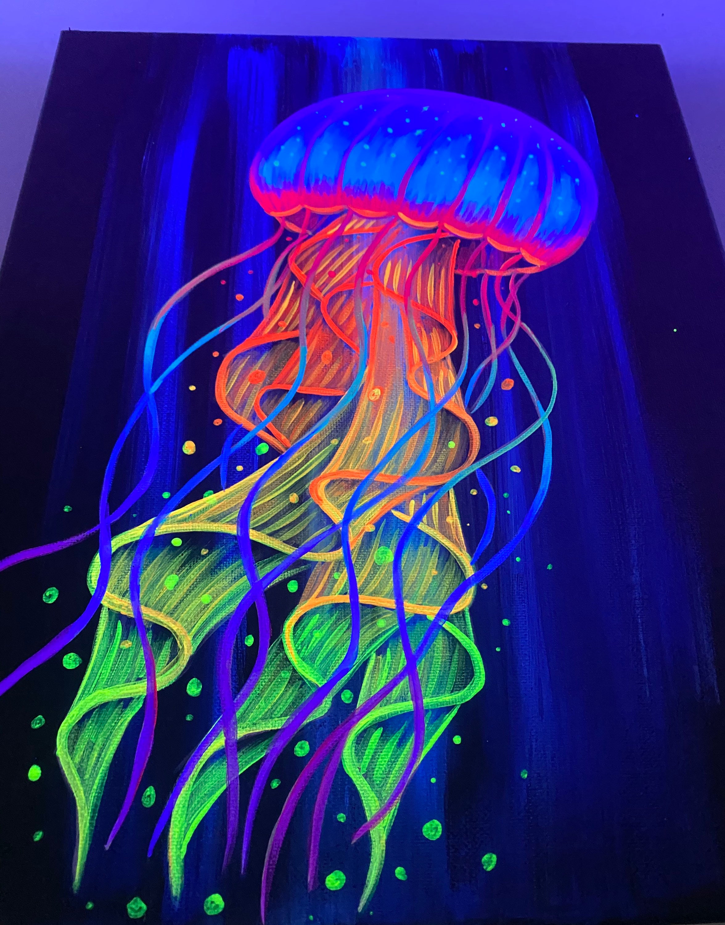 Black light jellyfish Etsy