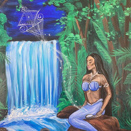 LA SIRENE Voodoo Vodou Loa Lwa Veve Charm Pendant in Solid Etsy