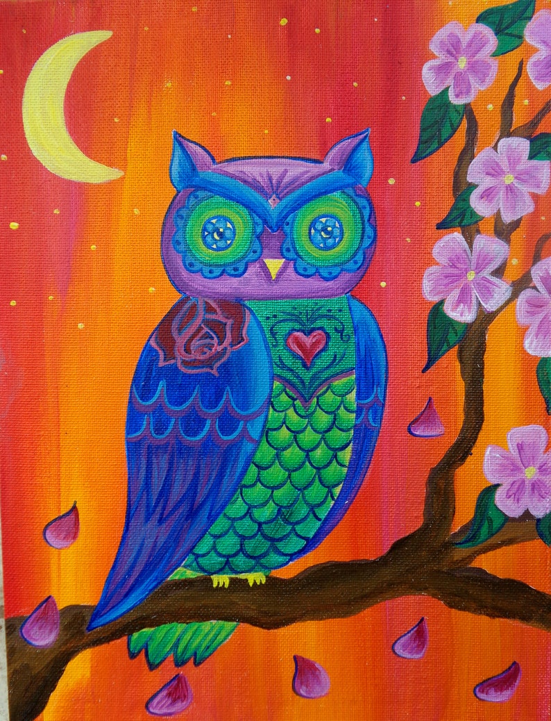 Mexican Folk Art Owl Etsy