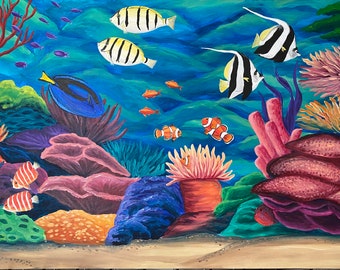 熱帯の海の絵画 - Etsy 日本