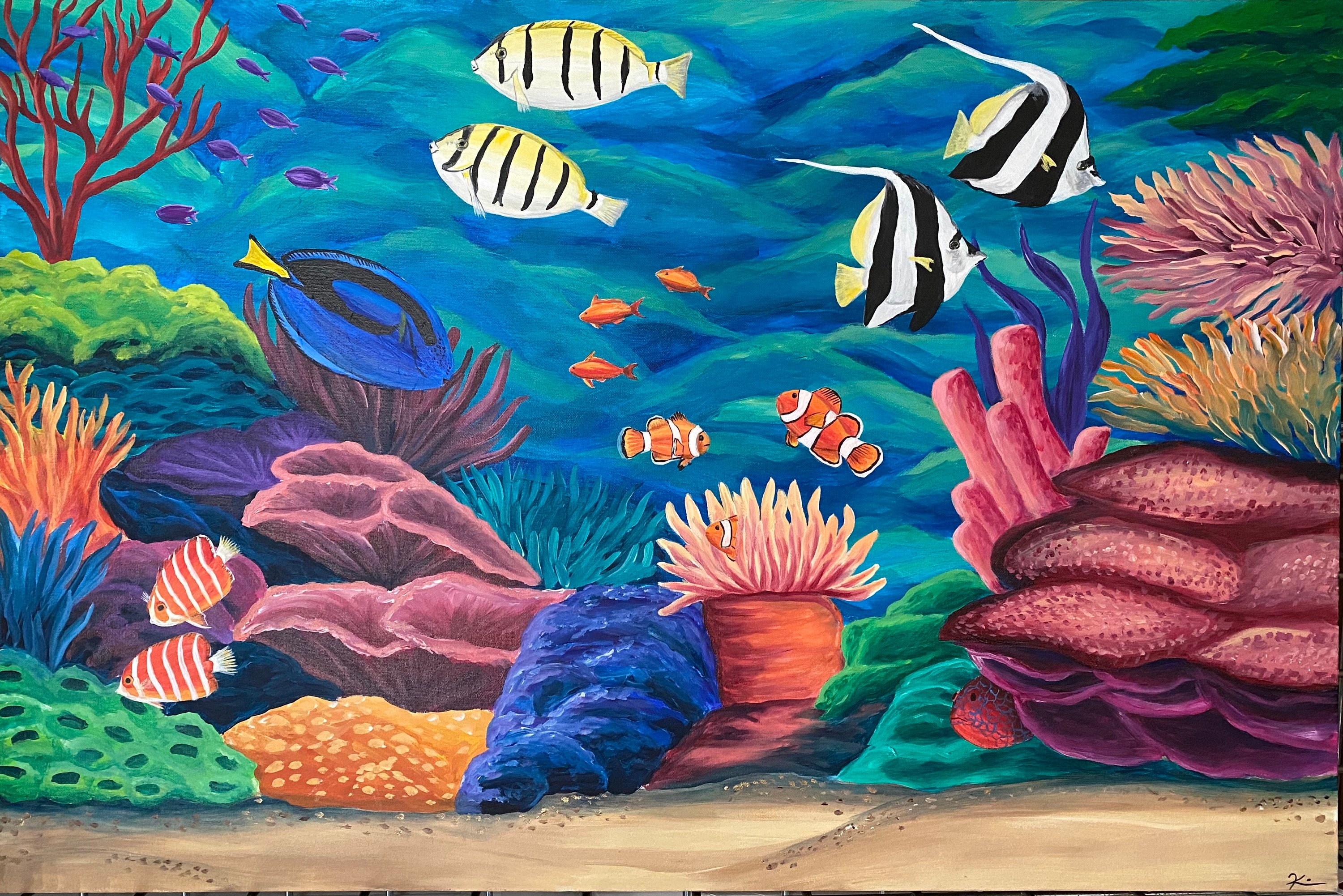 熱帯の海の絵画 - Etsy 日本