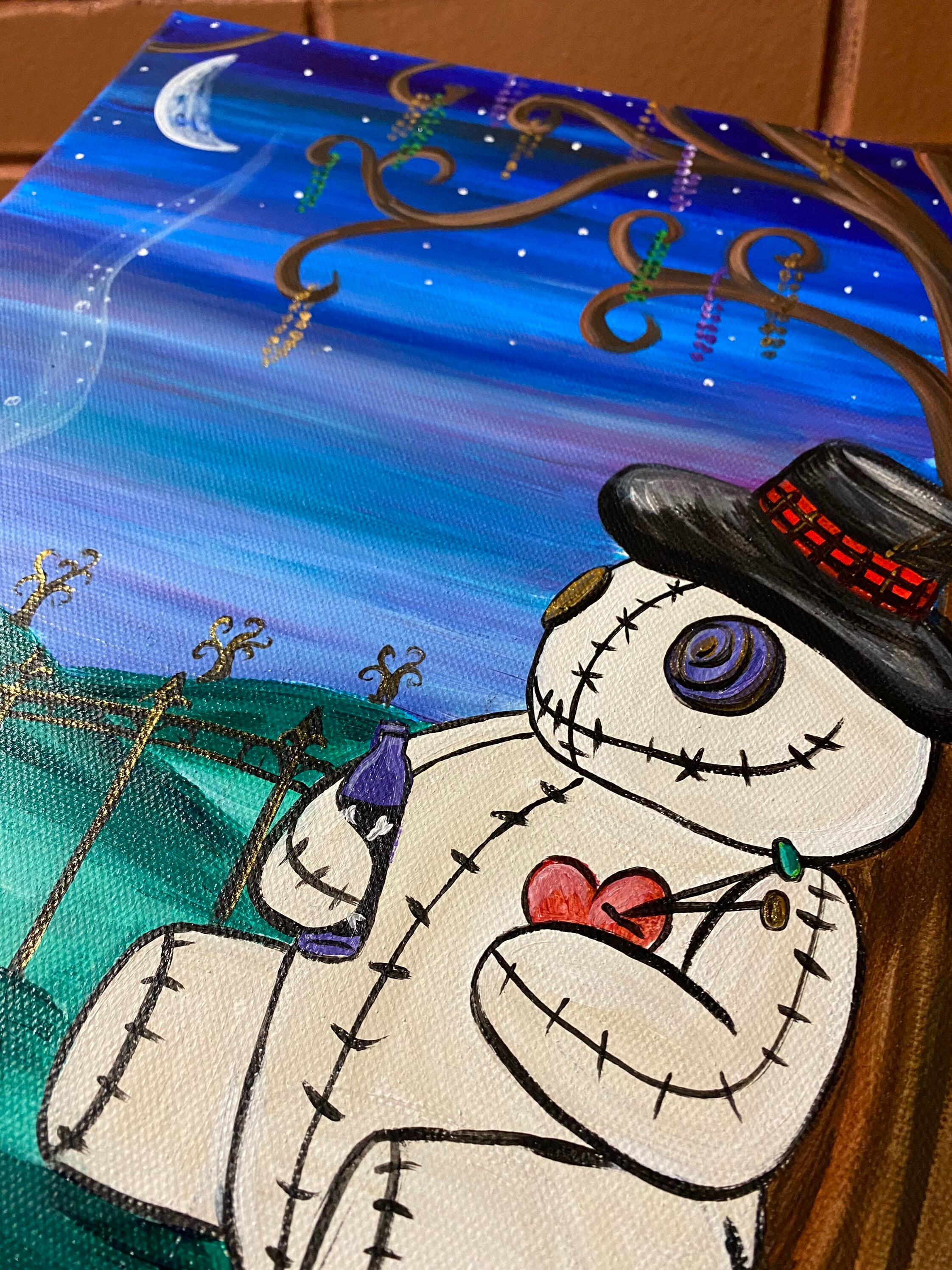 Voodoo doll painting Etsy