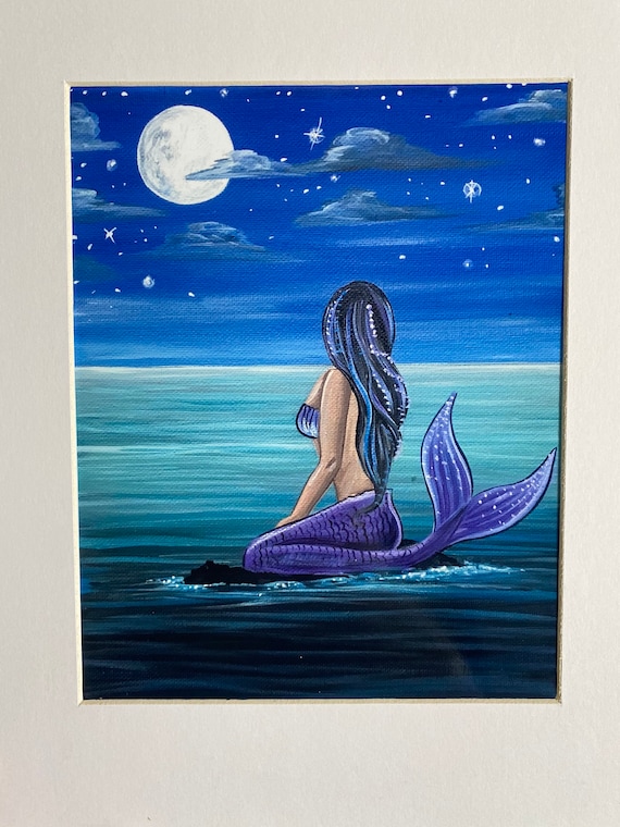 Mermaid Painting Etsy