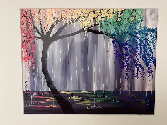 Rainbow Cherry Blossom Tree - Etsy