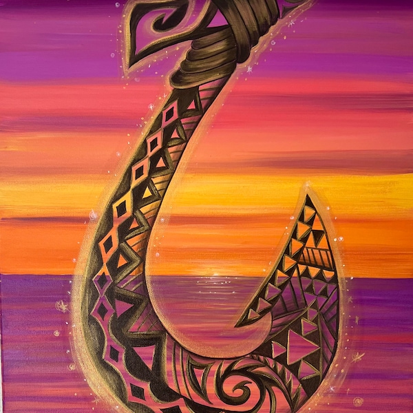 Hawaiian Fish Hook Art Etsy