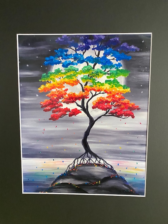 Rainbow Art. Bonsai Tree. - Etsy