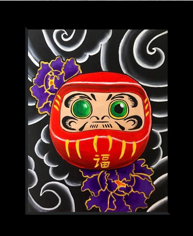 Daruma Doll Painting - Etsy