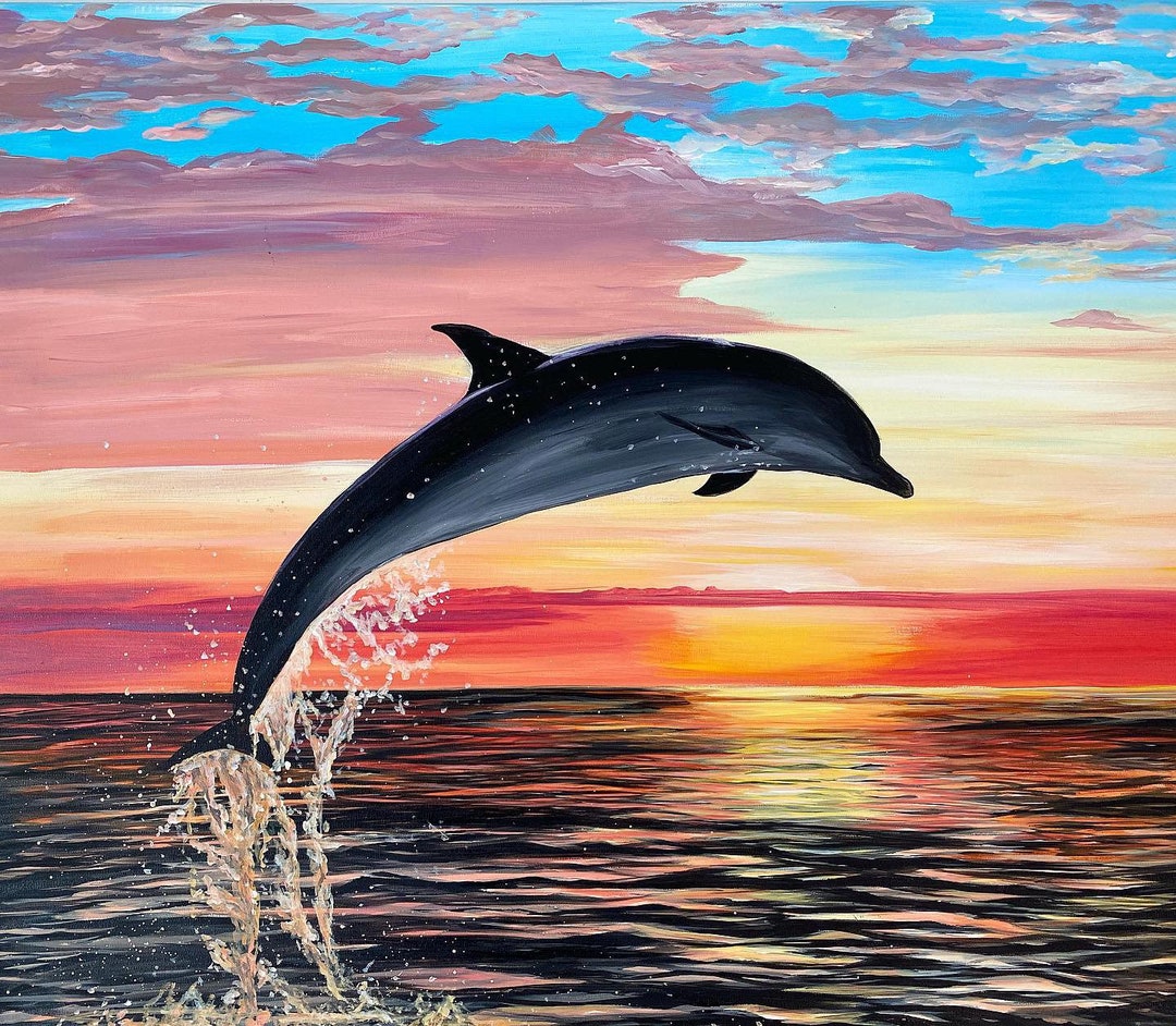 ラッセン「ドルフィンドリームス」アートポスター　Dolphin Dreams Dolphin Dreams - Etsy