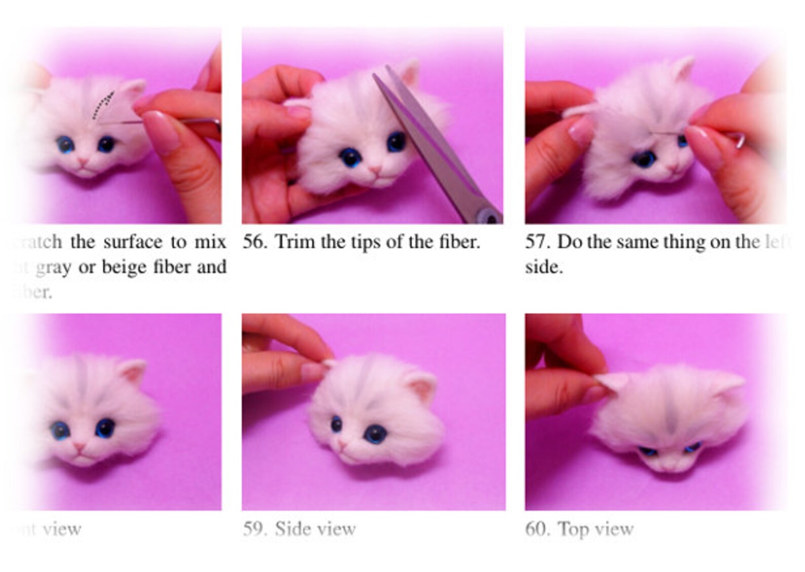 PDF Tutorial II Needle Felted Longhaired Cat How to Felt Etsy