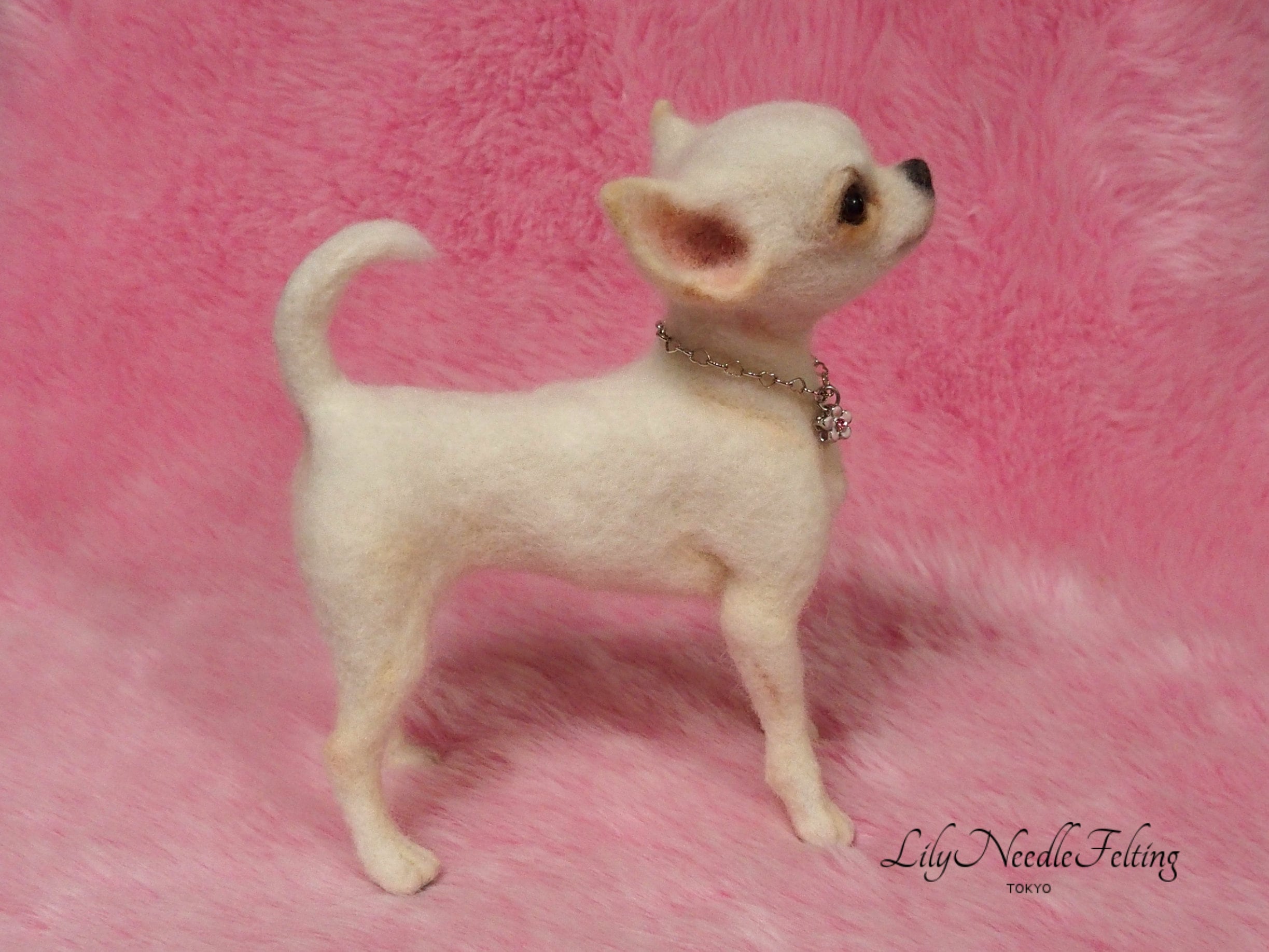 Needle Felted Chihuahua Miniature Needle Felt Dog Needle Etsy