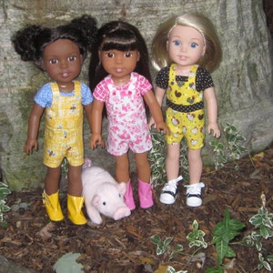 14.5 inch doll clothes such as Wellie Wishers Ruby Red Glitter Girls dolls Play time bib shorts blouse pig shoes your choice Made in  USA
