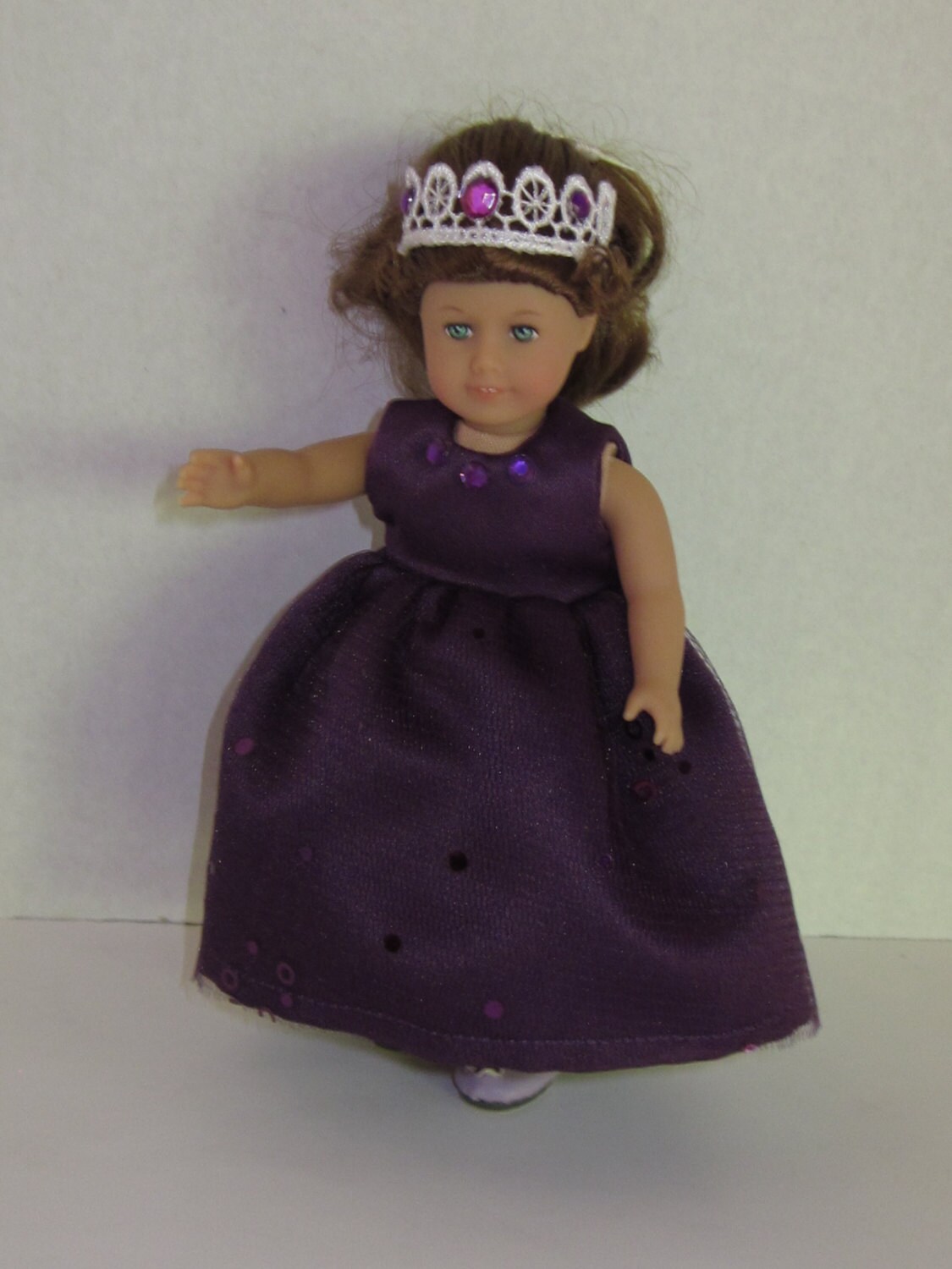 Princess Dress for Mini American Girl Dolls Aqua Yellow Purple Etsy