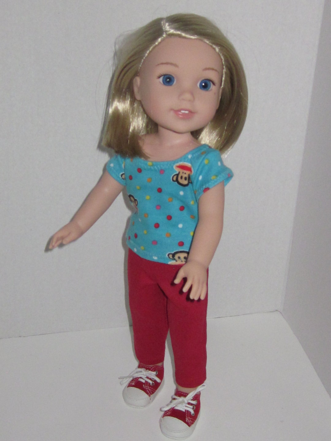 14.5 Inch Doll Clothes Monkey T-shirt Red Capris Fits Dolls - Etsy