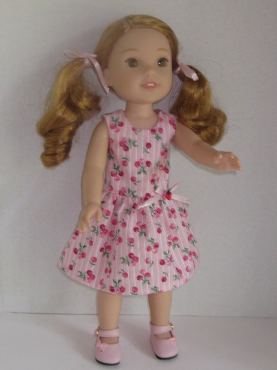 Pink Sequin Sneakers 14.5 in Doll Clothes Fits American Girl Wellie Wishers
