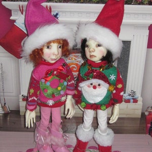Little Stella Hazel Meili 12&quot; dolls Connie Lowe Bjd doll clothes (NO DOLL) play clothes cutest ugly sweater leggings hat boots