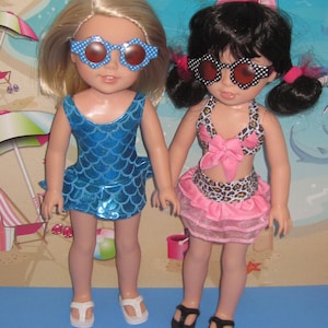 Fits 14.5&quot; dolls such as Wellie Wisher Glitter Girls Ruby Red Fashion dolls bathing suit sandals sunglasses separately separate USA