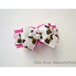 Chocolate Bunnies 5/8&quot;  Dog Bow