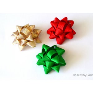 I am the Gift -small Christmas hair bows- 1.5&quot; Dog Bow