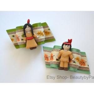 Thanksgiving Indian 7/8&quot; Dog Bow