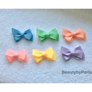 Pastel Spring Puppy Pack Bows,  6 mini bows for Puppies