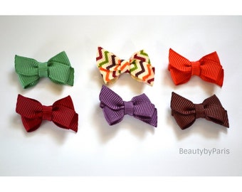 Fall Edition Puppy Pack Bows,  6 mini bows for Puppies