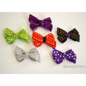 Halloween Edition Puppy Pack Bows,  6 mini bows for Puppies