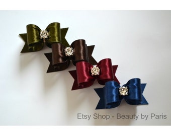 Simple Satin 5/8" Dog Bow