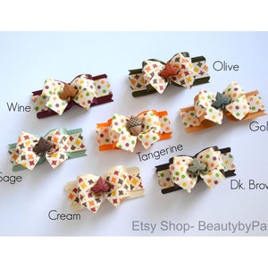 Mini Autumn 5/8&quot; Dog Bow