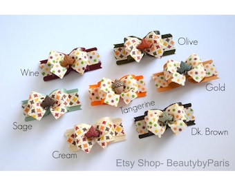 Mini Autumn 5/8" Dog Bow