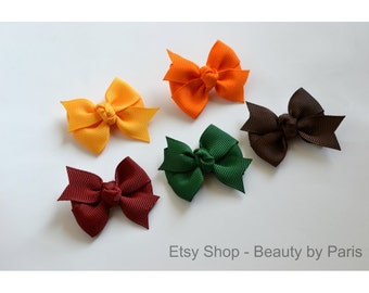 Fall Colored Pinwheel - Dog Bow