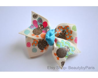 Pinwheel Turkey  Dog Bow