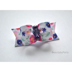 Spring Flowers - 5/8&quot; Dog Bow